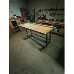 TAVOLO DA LAVORO IN FERRO PESANTE