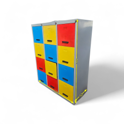 Cassettiera metallica 12 cassetti colorati