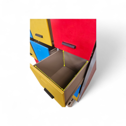 Cassettiera metallica 12 cassetti colorati