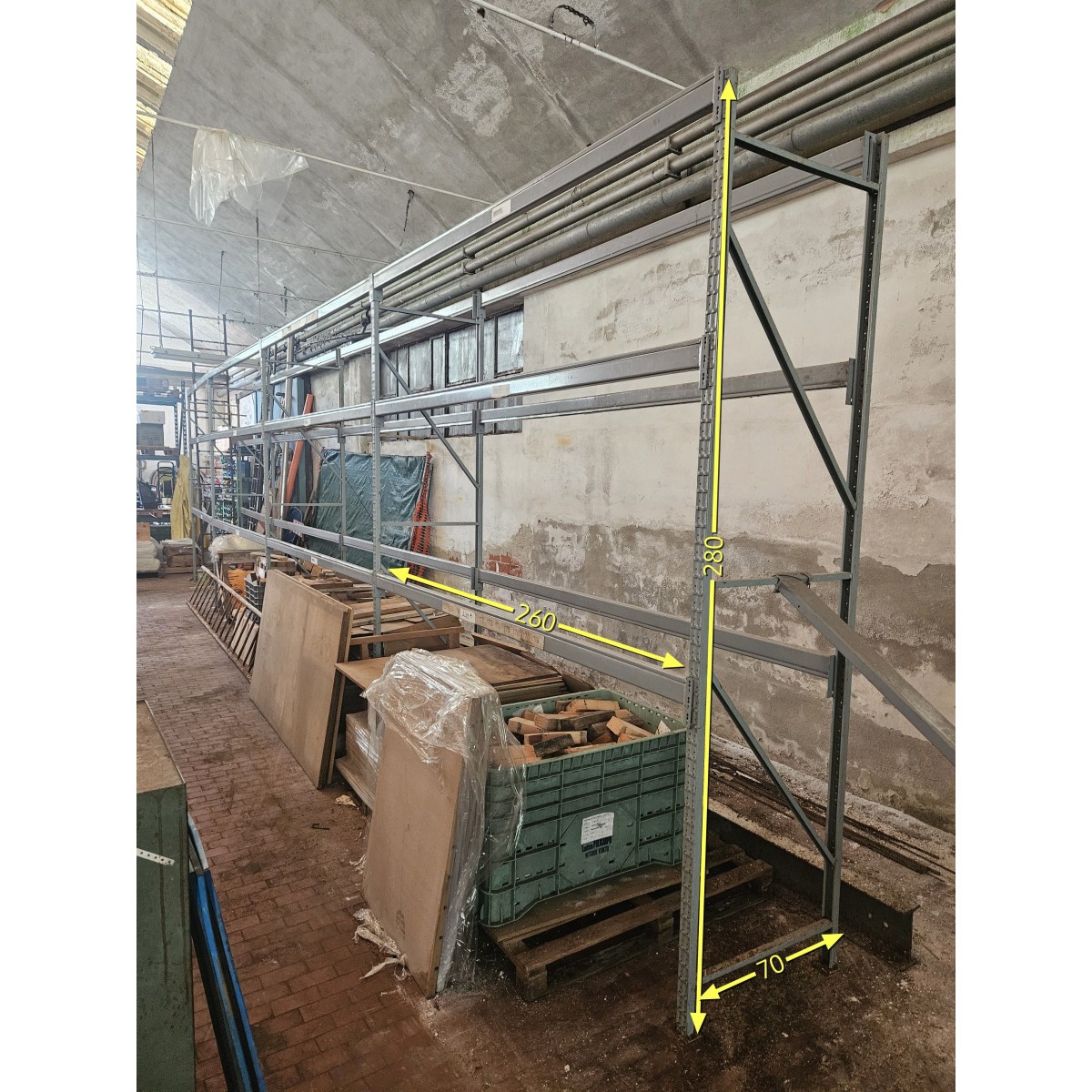 Scaffalatura porta pallet 10 mtl